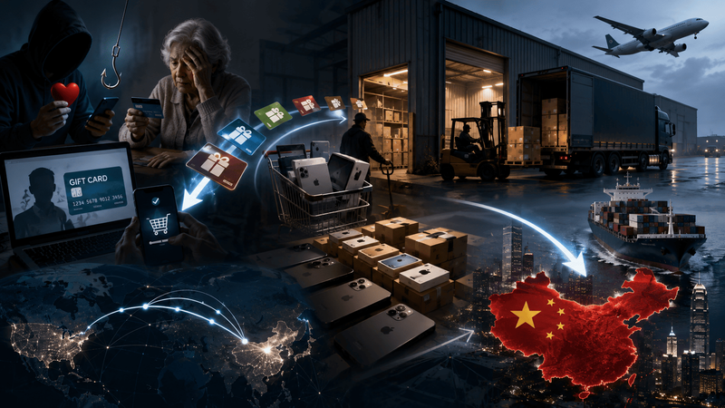 U.S. Attorney: Chinese National Allegedly Used New Hampshire Warehouse to Ship Electronics Bought With Stolen American Gift Cards to China
