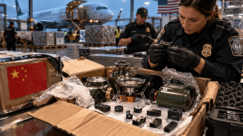 Customs Inspection of Camping Stove Parts (1)