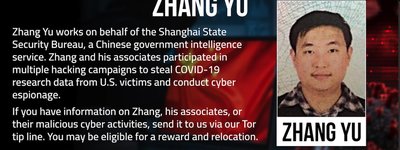 State Department Offers $10 Million for Alleged Chinese Hafnium Hacker as Beijing-Directed Campaign Hit 12,700 U.S. Organizations